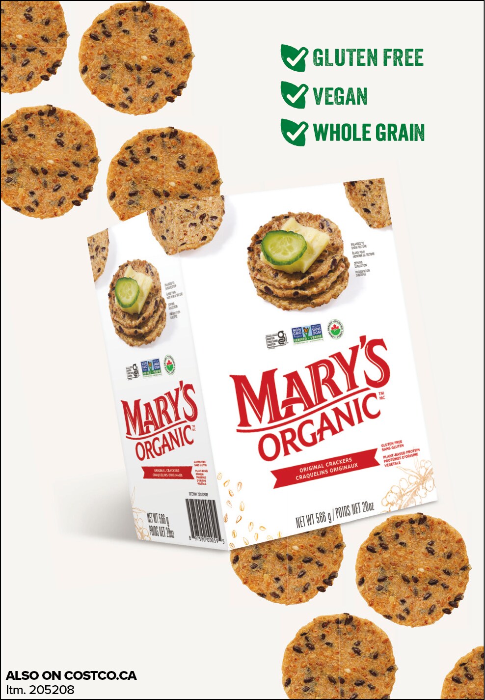 Ad - Mary's Organic crackers