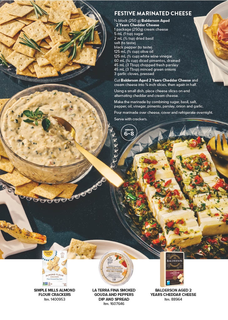 Festive marinated cheese recipe