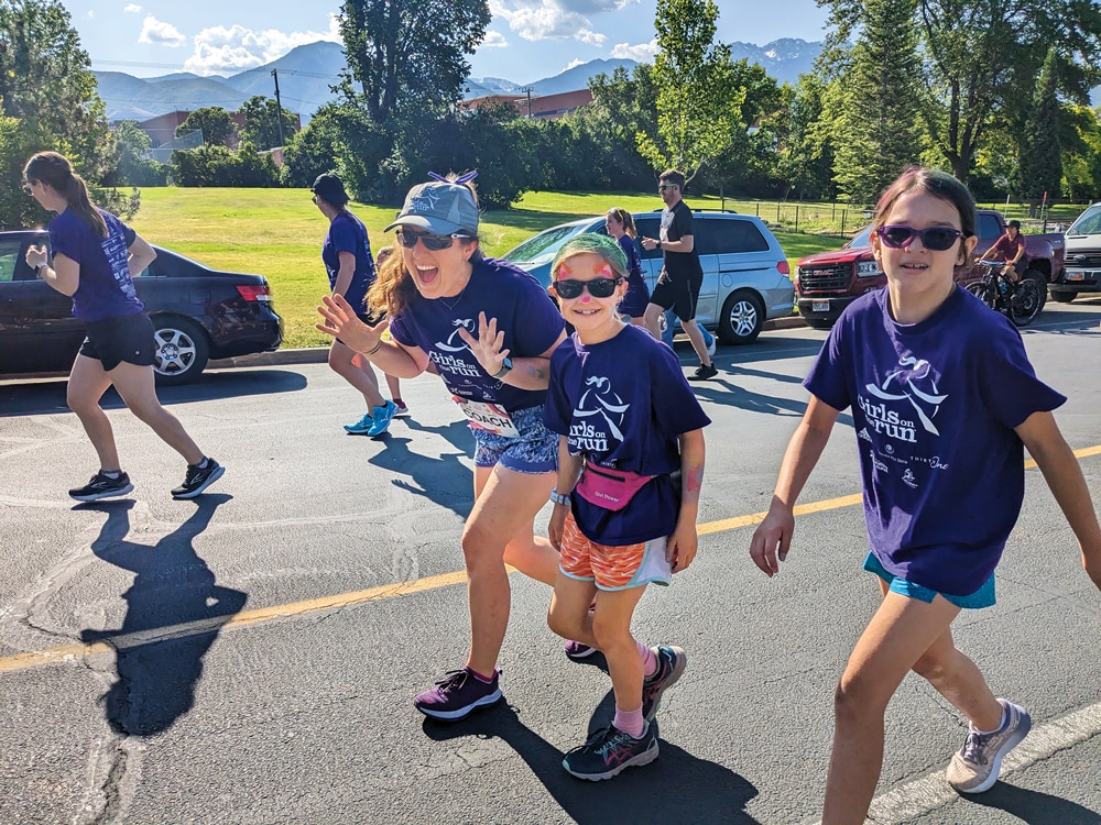 Katrina Rieger coaches young track athletes.