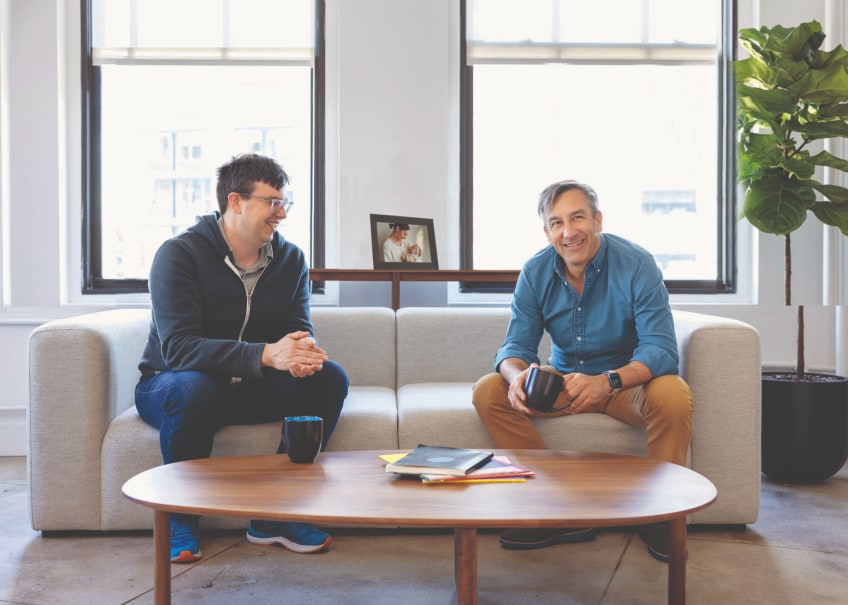 Aura CEO Abdur Chowdhury (right) with co-founder Eric Jensen