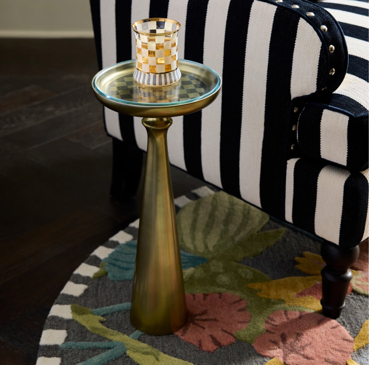 gold accent table