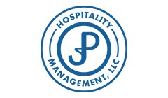 Logo of Hospitality Management LLC featuring a blue circle with the letter 'P' inside