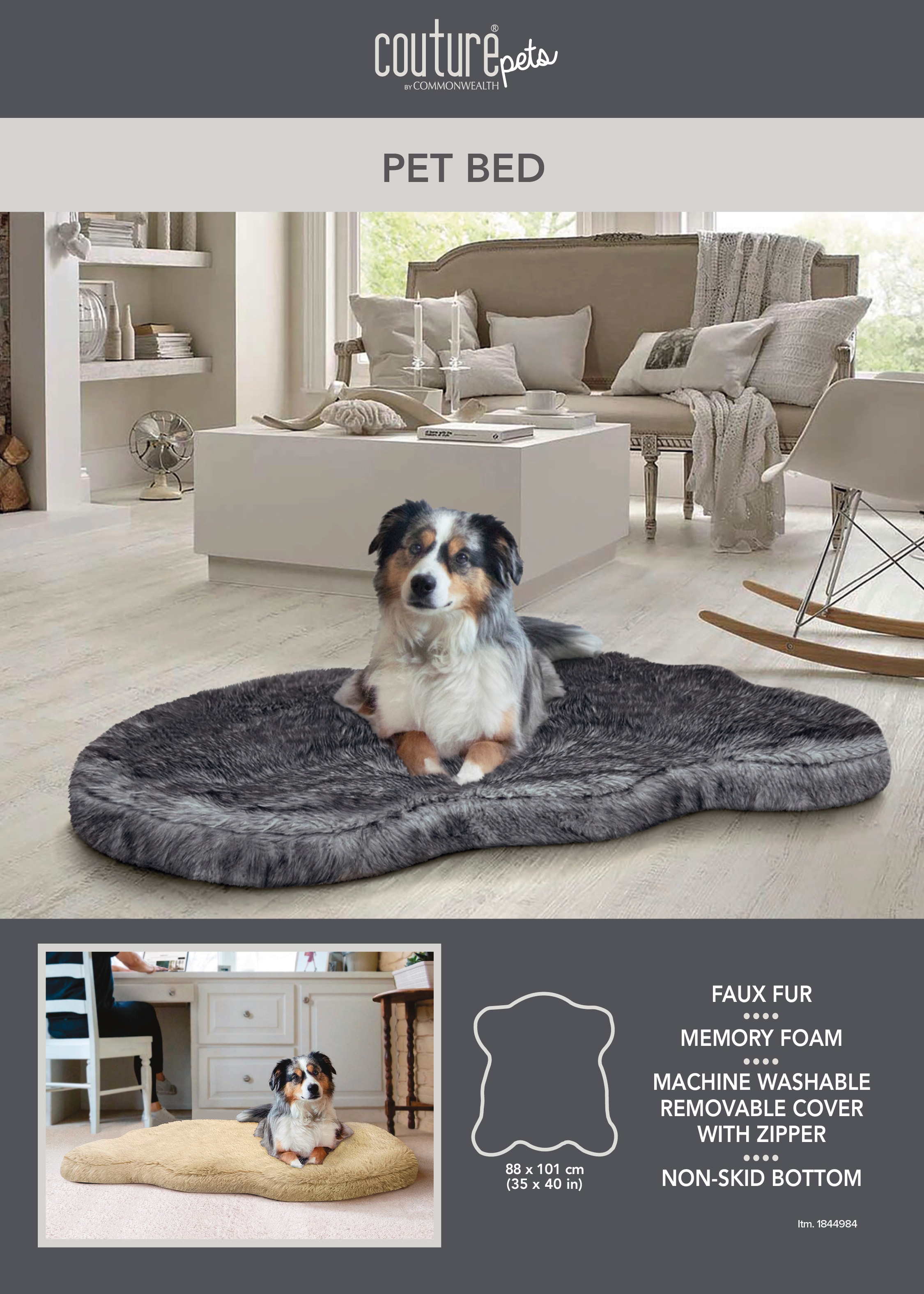 Ad - Commonwealth Home Fashions pet bed