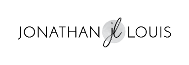 Logo of a black "JK" monogram with a leaf motif on transparent background