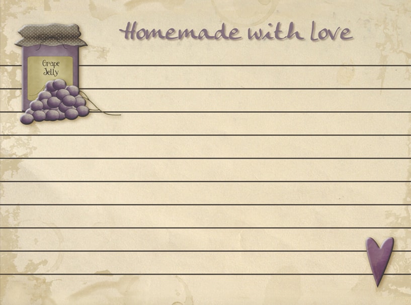 Photo of old, worn recipe cards