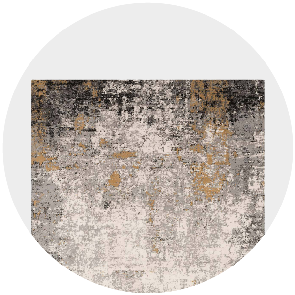 Textured abstract background with gray and rust-brown patches in a circular frame