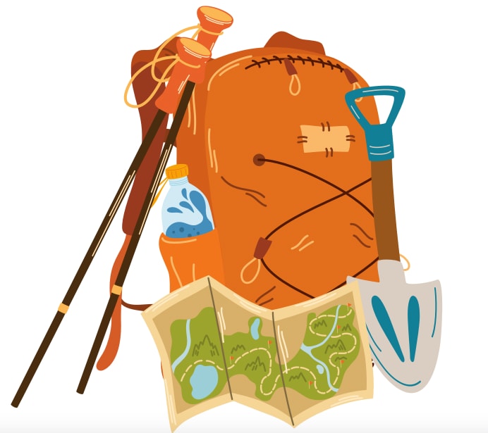 clipart of a rucksac