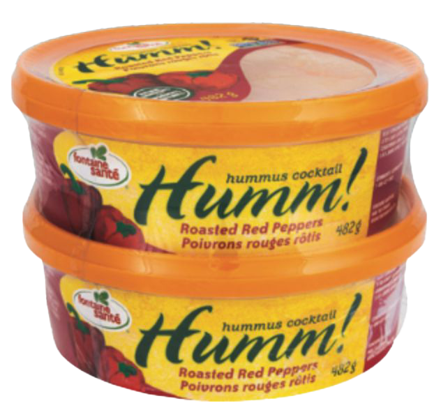 HUMMUS AUX POIVRONS ROUGES RÔTIS FONTAINE SANTÉ