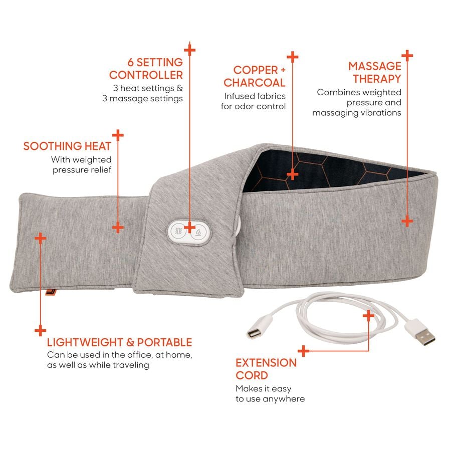 massaging neck wrap vibrating massager Sharper Image Calming Heat Massaging Neck Wrap