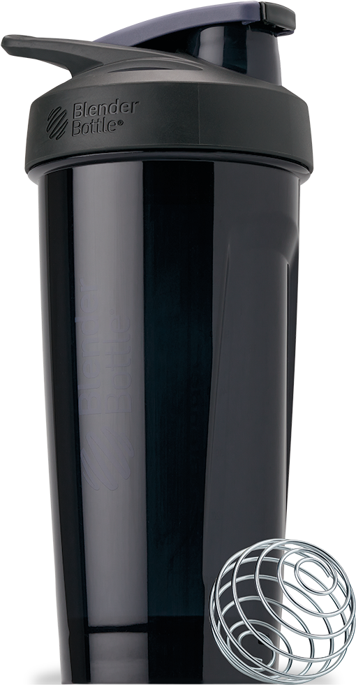 Gourde de sport avec mélangeur BlenderBottle, noir, pour shakes protéinés