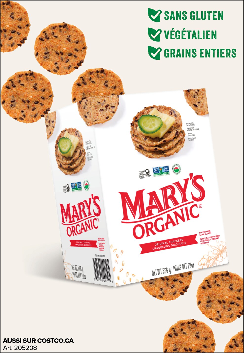 Ad -  Craquelins biologiques Mary's Organic