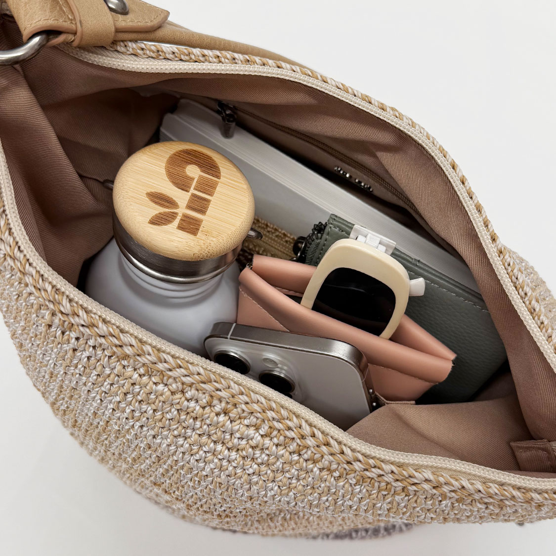 Sequoia Hobo Bag in Natural Multi Flowers Crochet – The Sak