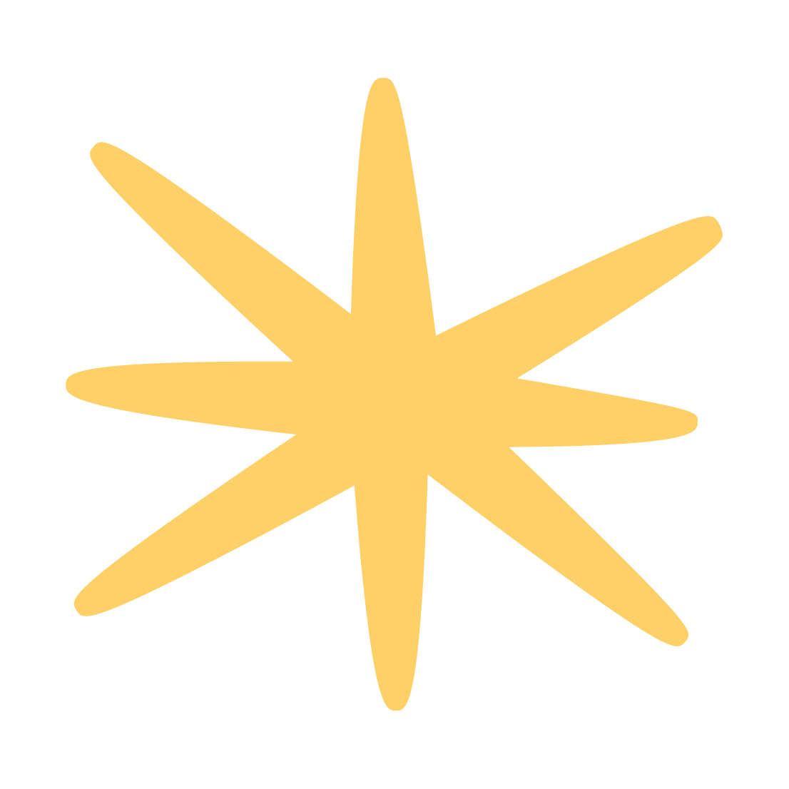 Gold starburst or sparkle graphic on a black background
