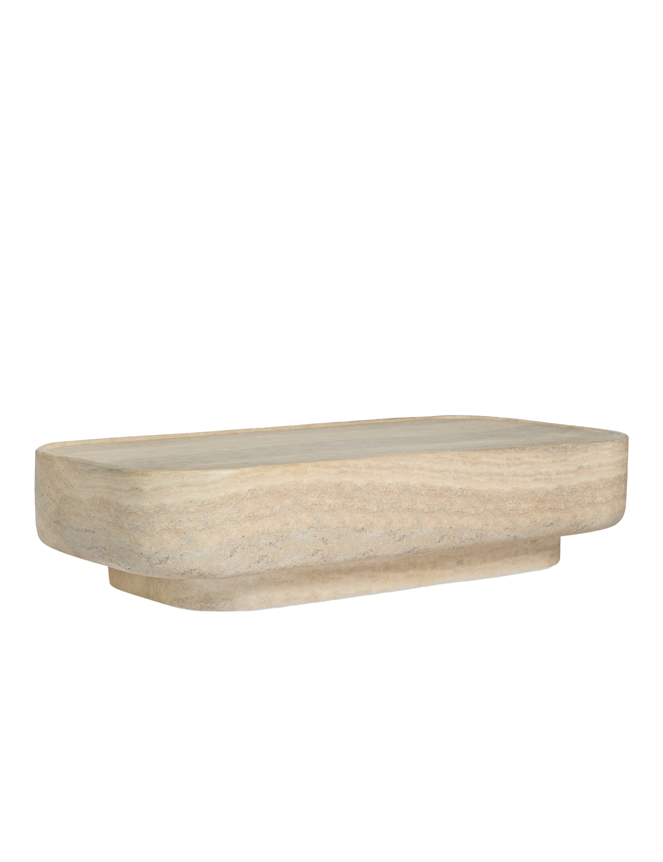 Oval wooden serving tray on a white background