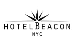 Logo of Hotel Beacon NYC with a stylized star above the text