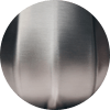Close-up view of a metallic silver spoon with a reflective surface