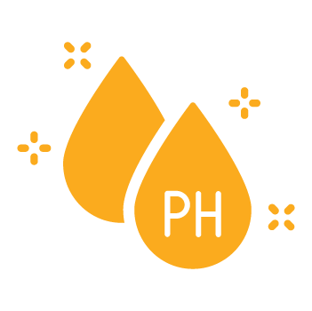 Two orange droplets with decorative cross shapes on a black background