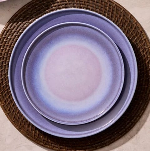 Sur La Table Lucent Reactive Glaze Dinner Plate in Lavender