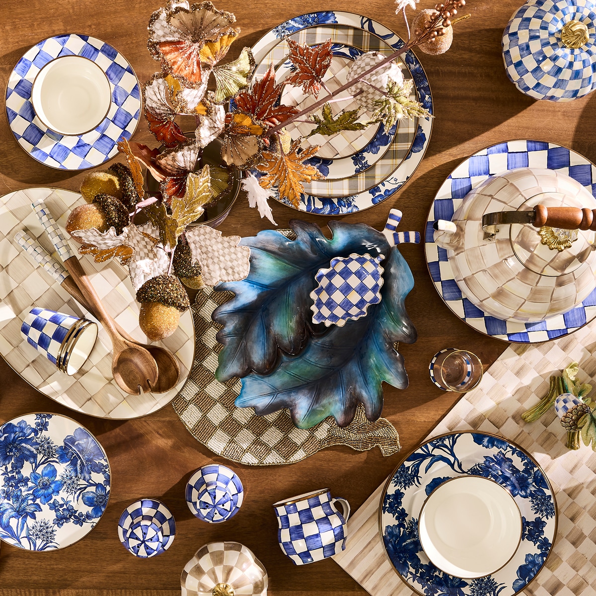 マッケンジーチャイルズ　大型スクエアクッション MacKenzie-Childs | Hand-painted ceramics, dinnerware