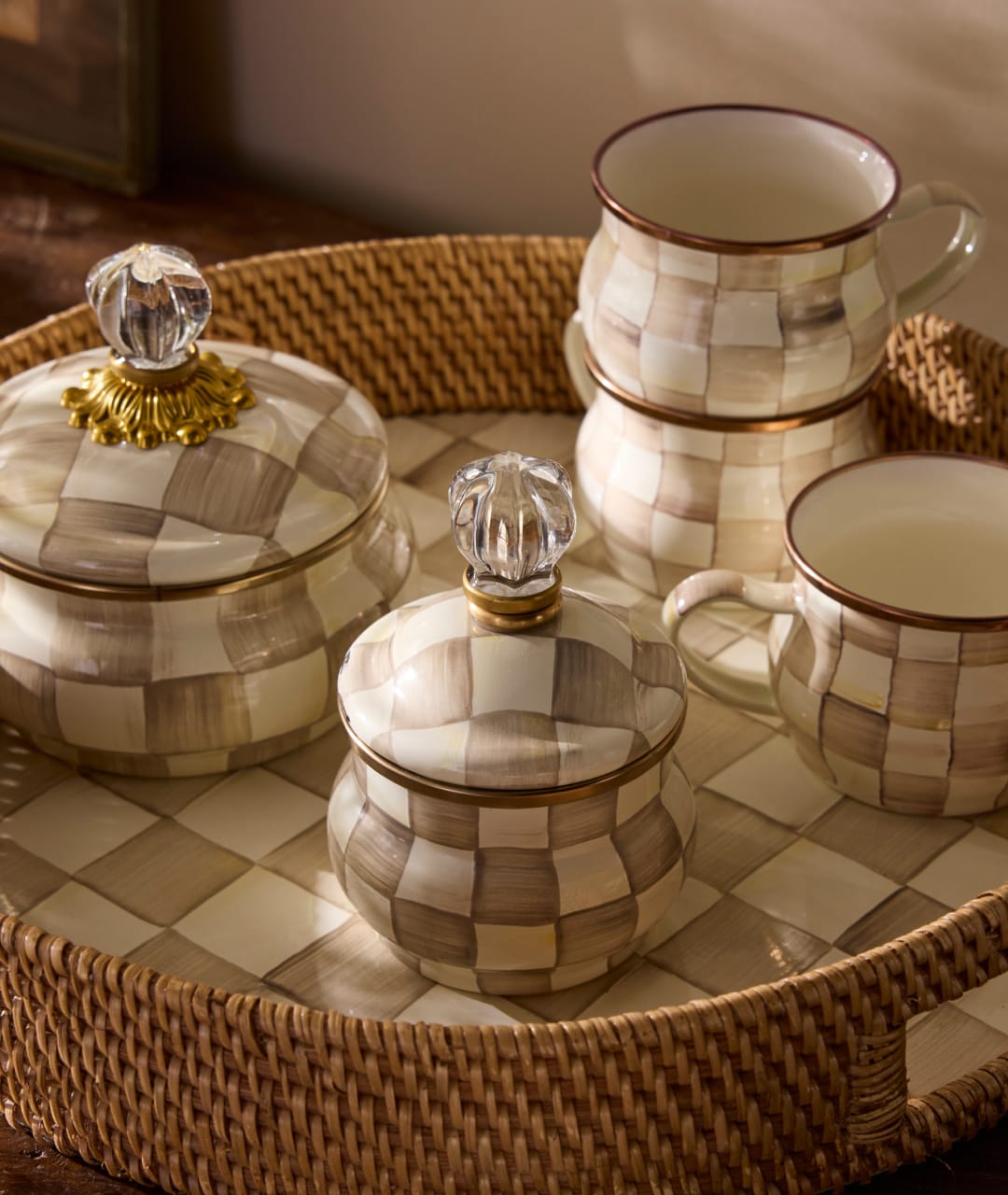 マッケンジーチャイルズ　大型スクエアクッション MacKenzie-Childs | Hand-painted ceramics, dinnerware