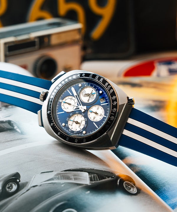 Blue Dial HNBR Rubber SHELBY® Racer Chronograph 98B452 | Bulova
