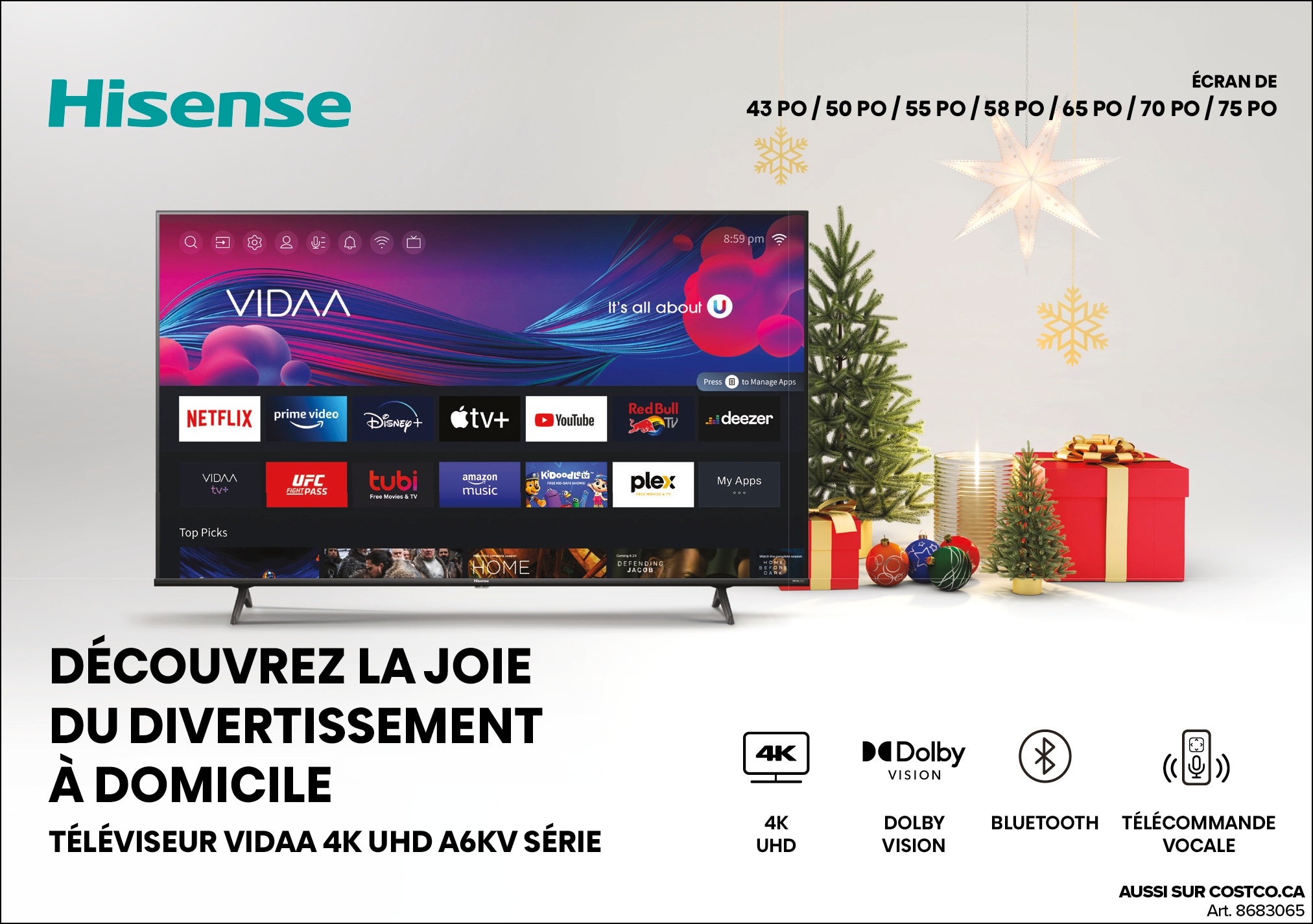 Ad - Téléviseur Hisense A6KV 4k