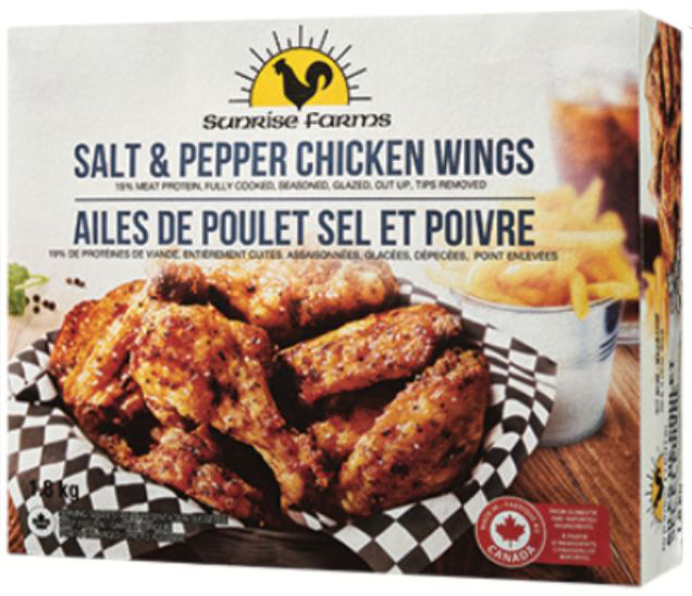 AILES DE POULET SEL ET POIVRE SUNRISE FARMS