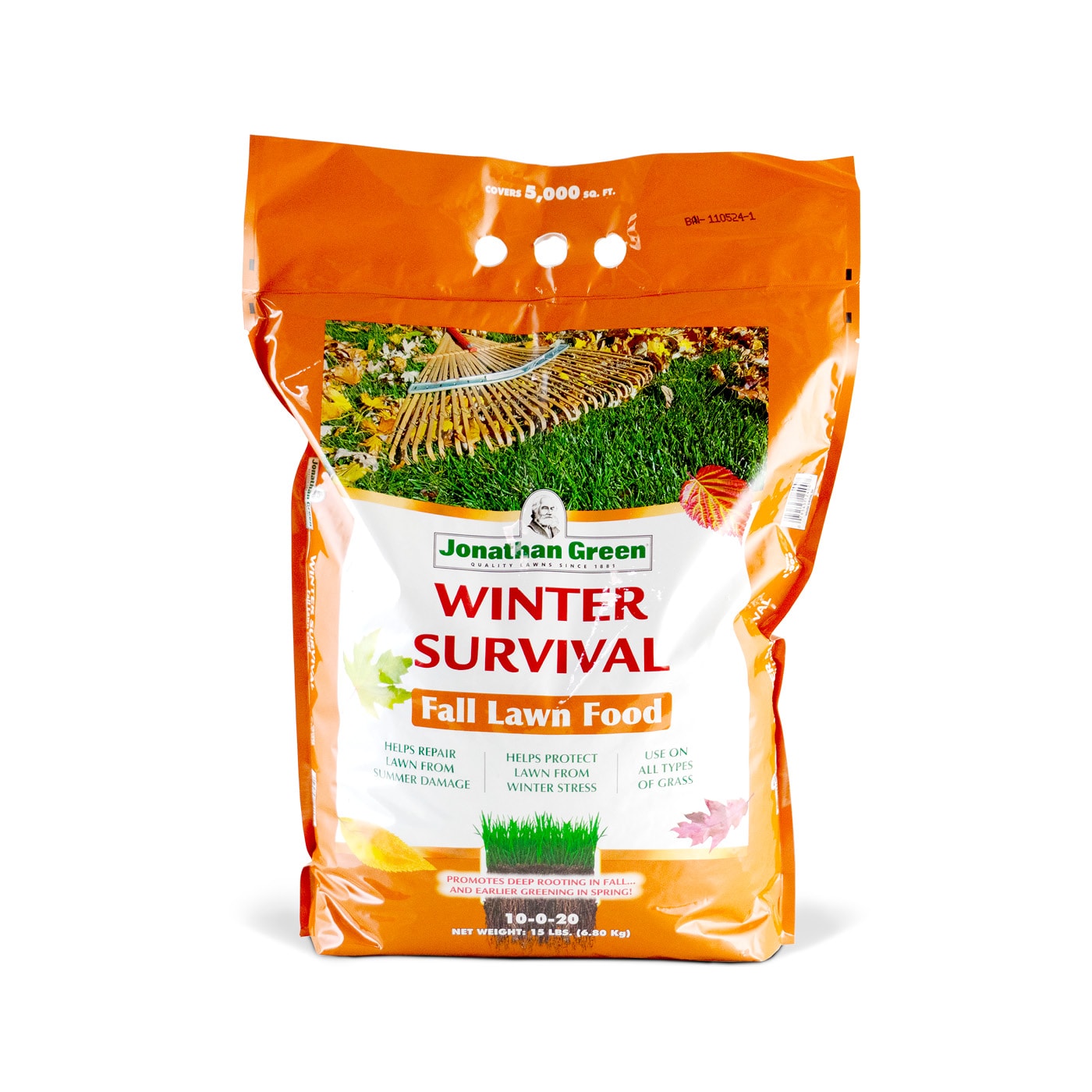 Bag of Jonathan Green Winter Survival fall lawn food