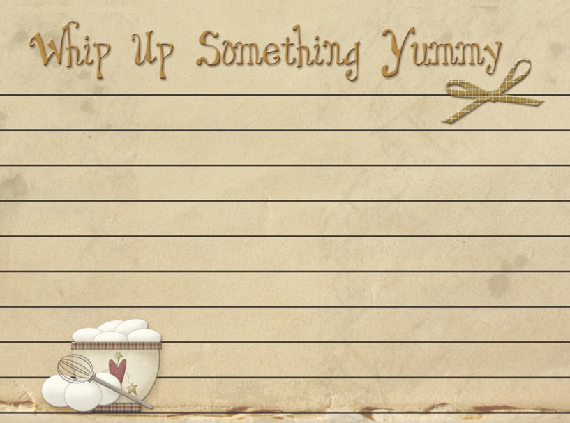 Photo of old, worn recipe cards