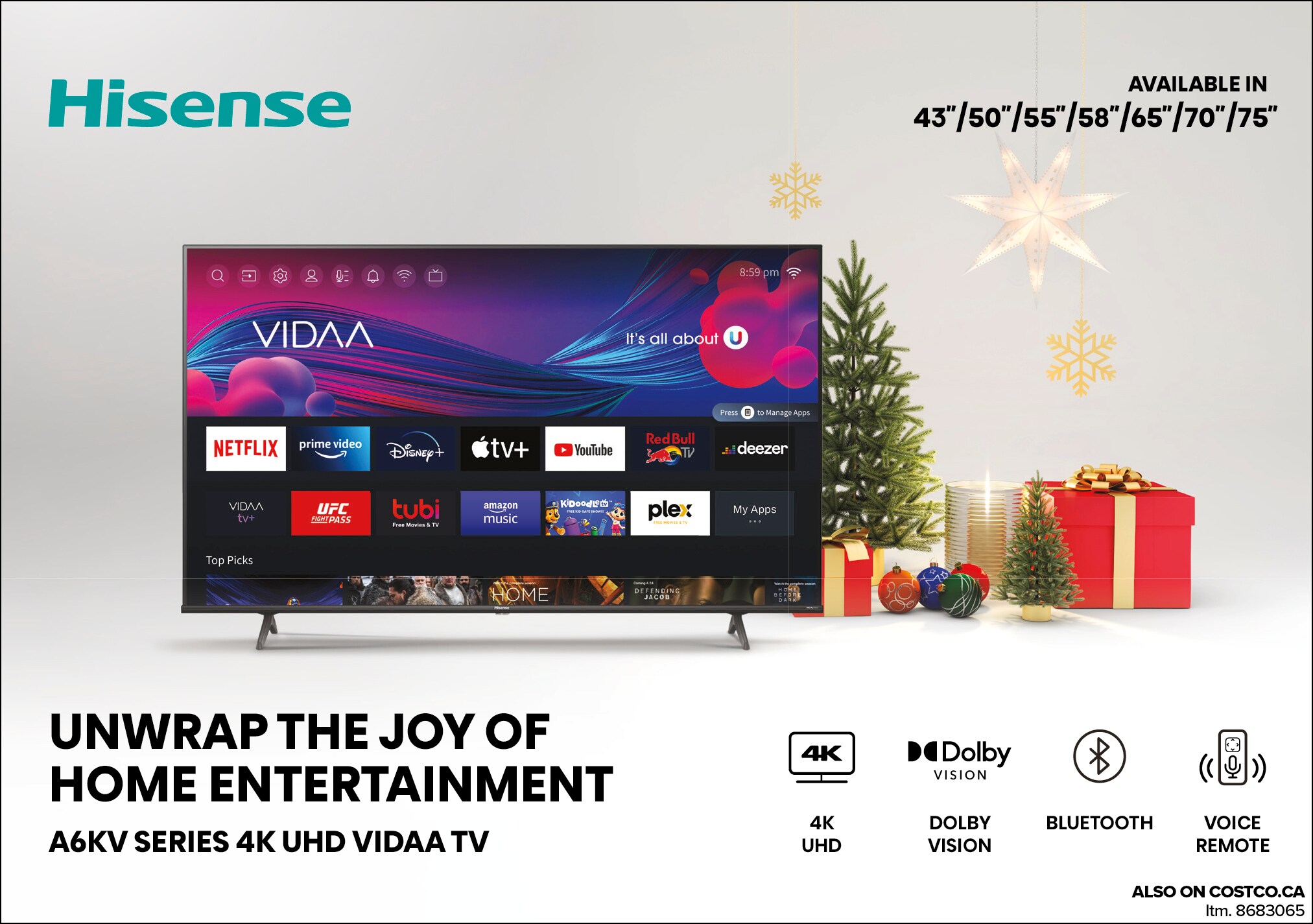 Ad - Hisense A6KV 4k TV