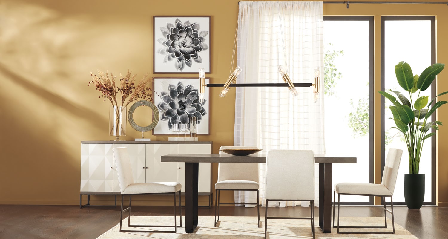 Ambient Glow Dining Room: Midcentury Room Idea | Ethan Allen