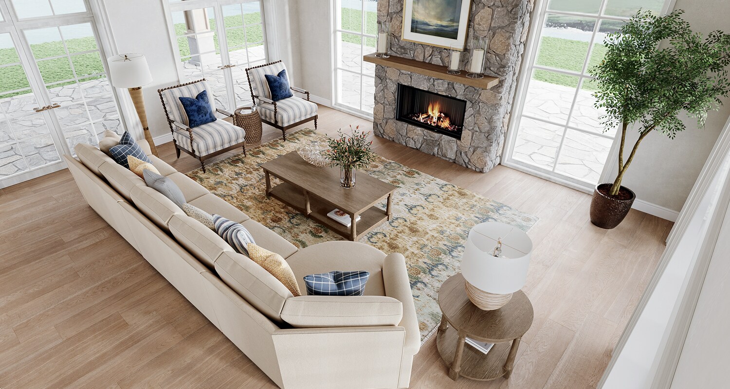 【北欧風】ETHAN ALLEN　made in　america　ローテーブル Casual Getaway Ready-to-Shop Coastal Living Room | Ethan Allen Canada
