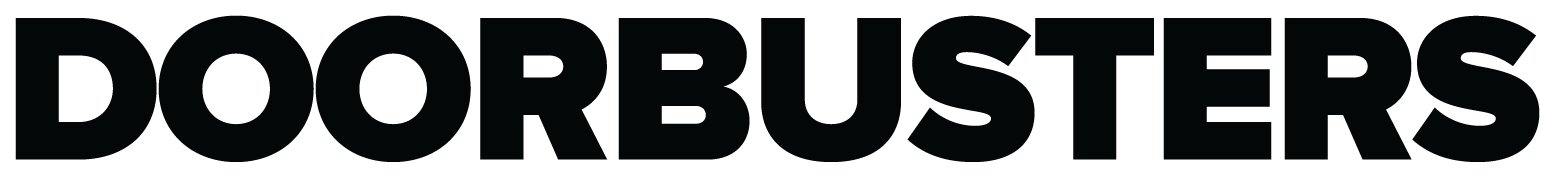 Black text on white reading "DOORUSTINS" in a bold, modern font