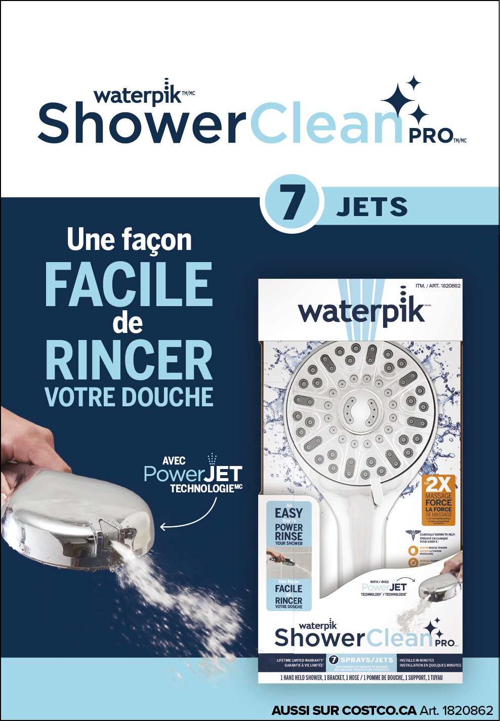 Ad - Douchette Waterpik ShowerClean