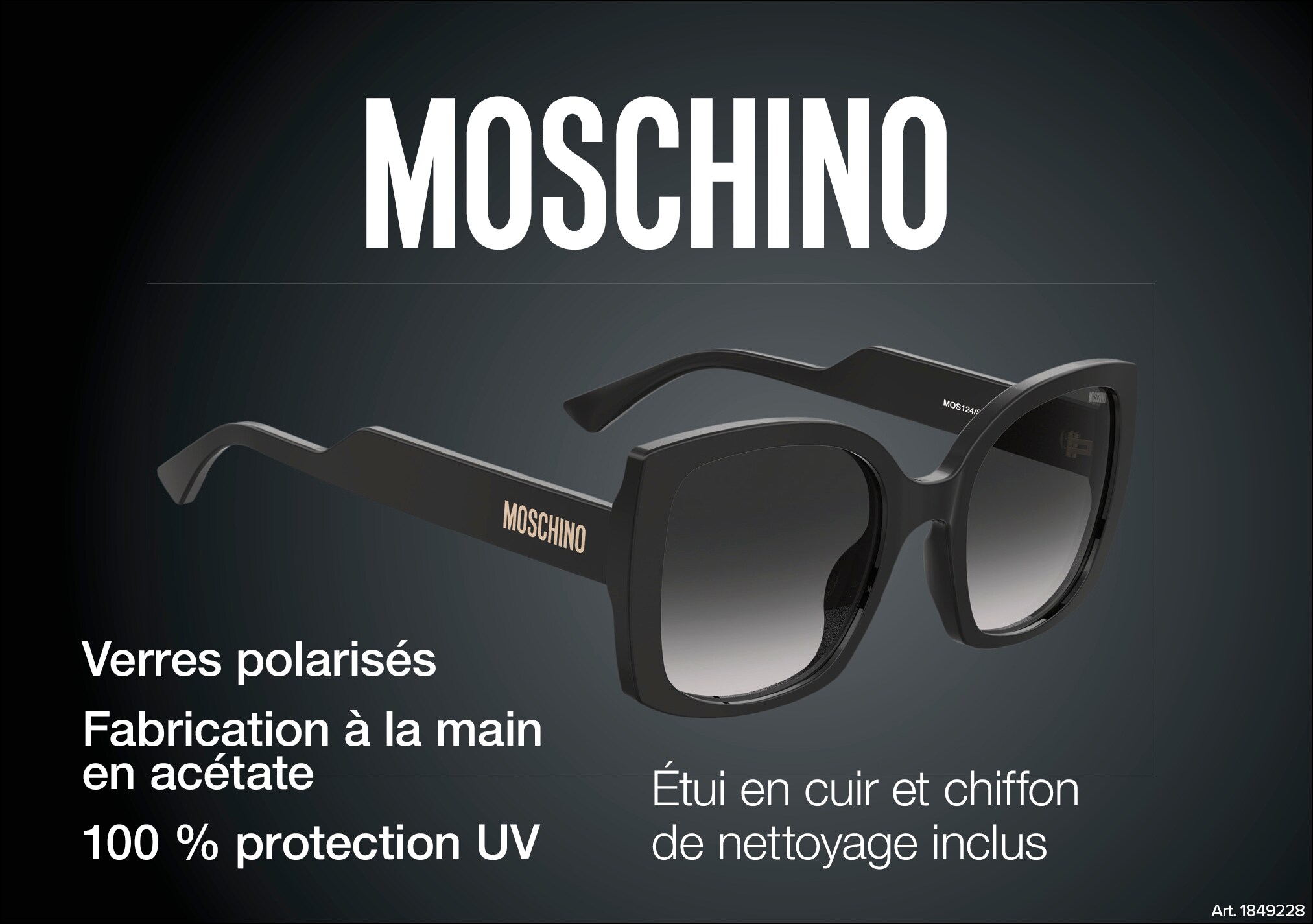 Ad - Lunettes de soleil Safilo Moschino