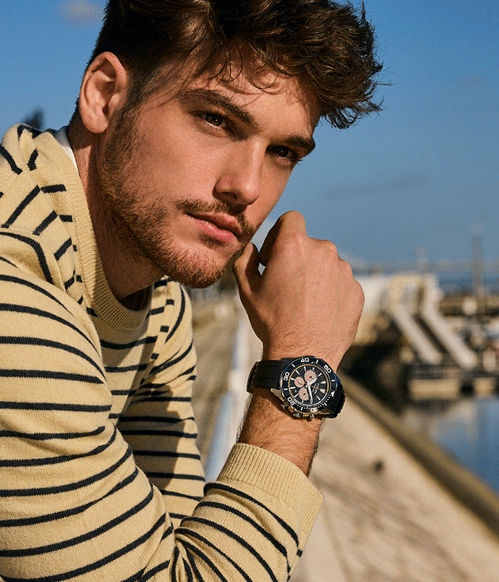 Endeavor' Black Polyurethane Strap with Black Dial | CA4730-08E
