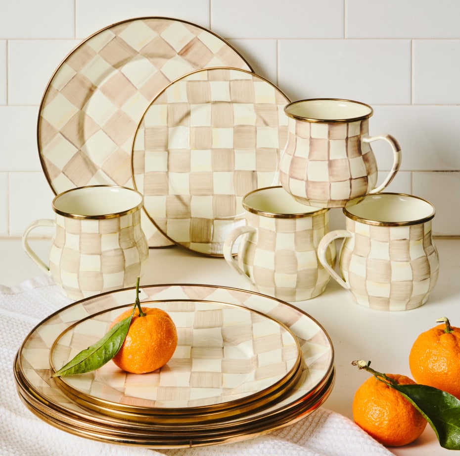 mackenzie マッケンジーチャイルズ　キッチン3点セットです。 Amazon.com | MACKENZIE-CHILDS Supper Club 3-Piece Place Setting