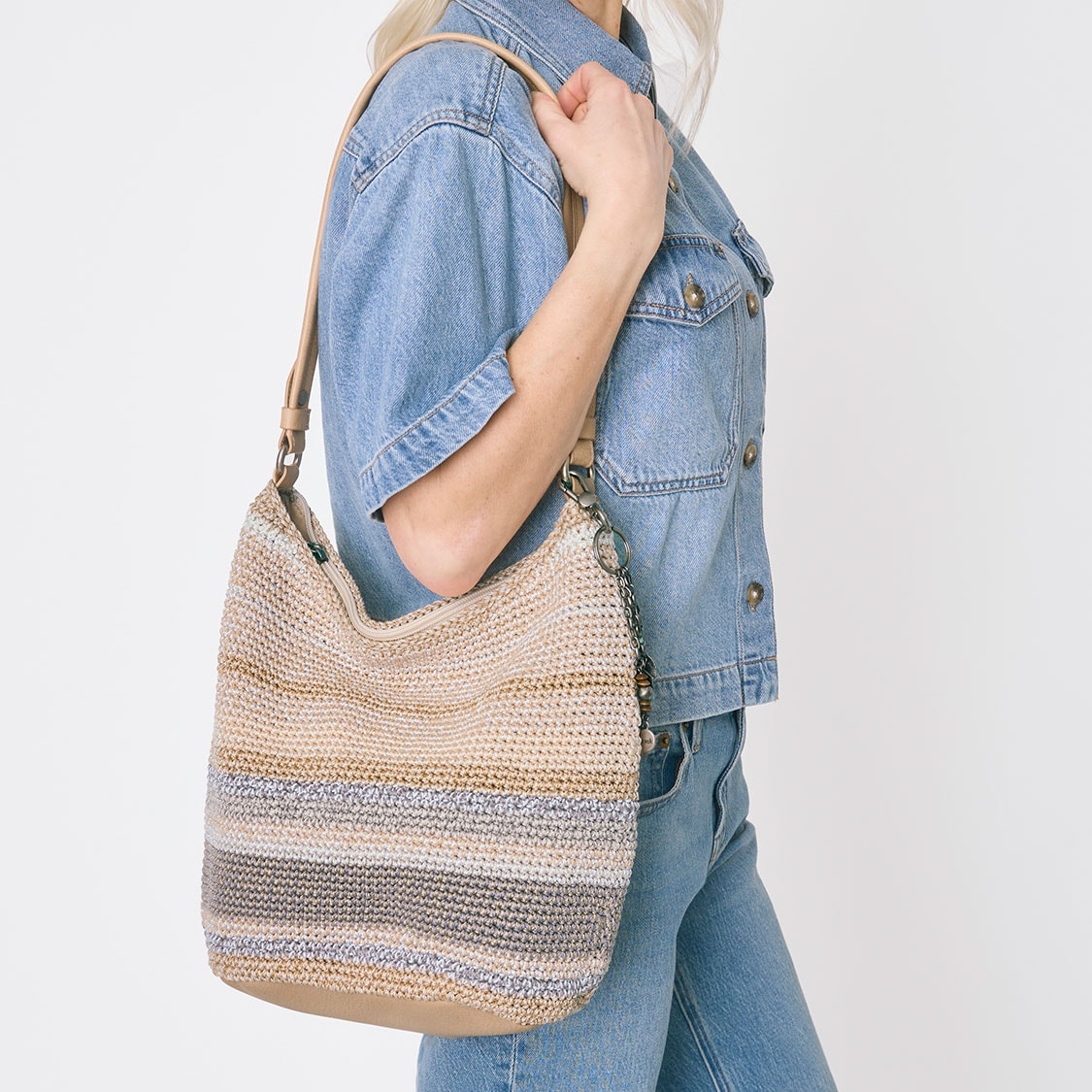 Sequoia Hobo Bag in Bamboo Static Crochet – The Sak