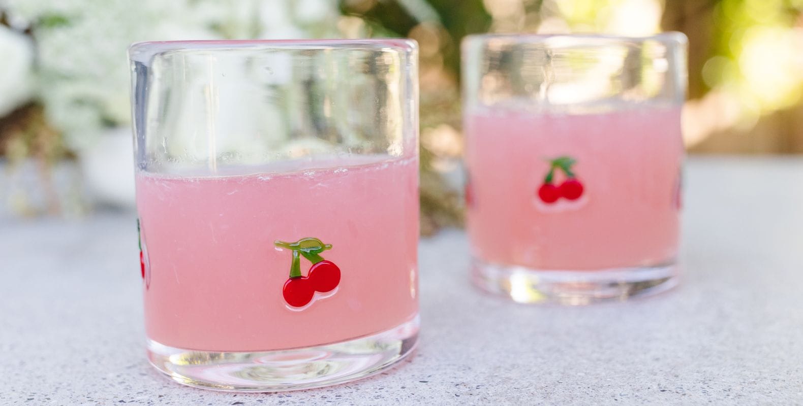 Sur La Table Cherry Icon Double Old-Fashioned Glass