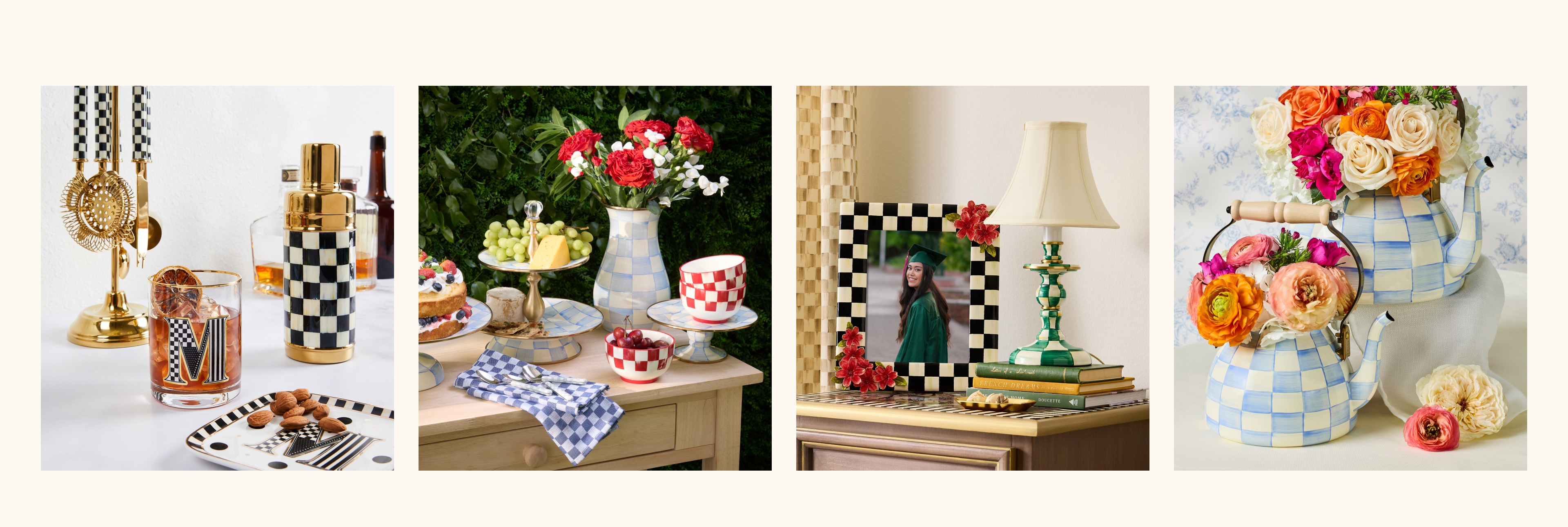 the season of celebration -Imagery features Father's Day Gifts, Graduation Gifts, Wedding Gifts, & 4th of july Entertaining