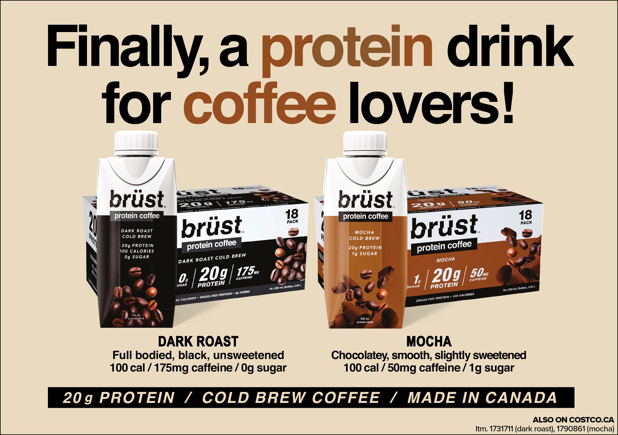 Ad - Brust protein coffee