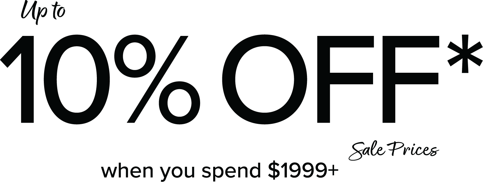 Text "10% OFF" in bold white font on a black background