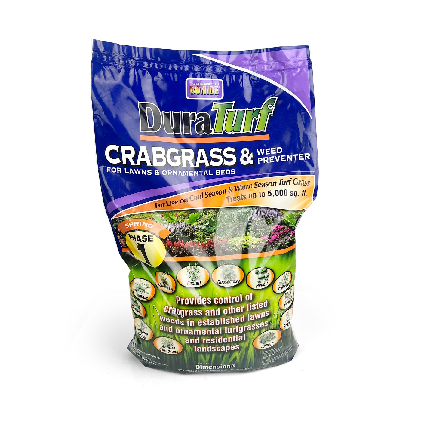 Bag of Duraturf Crabgrass & Weed Preventer for lawns