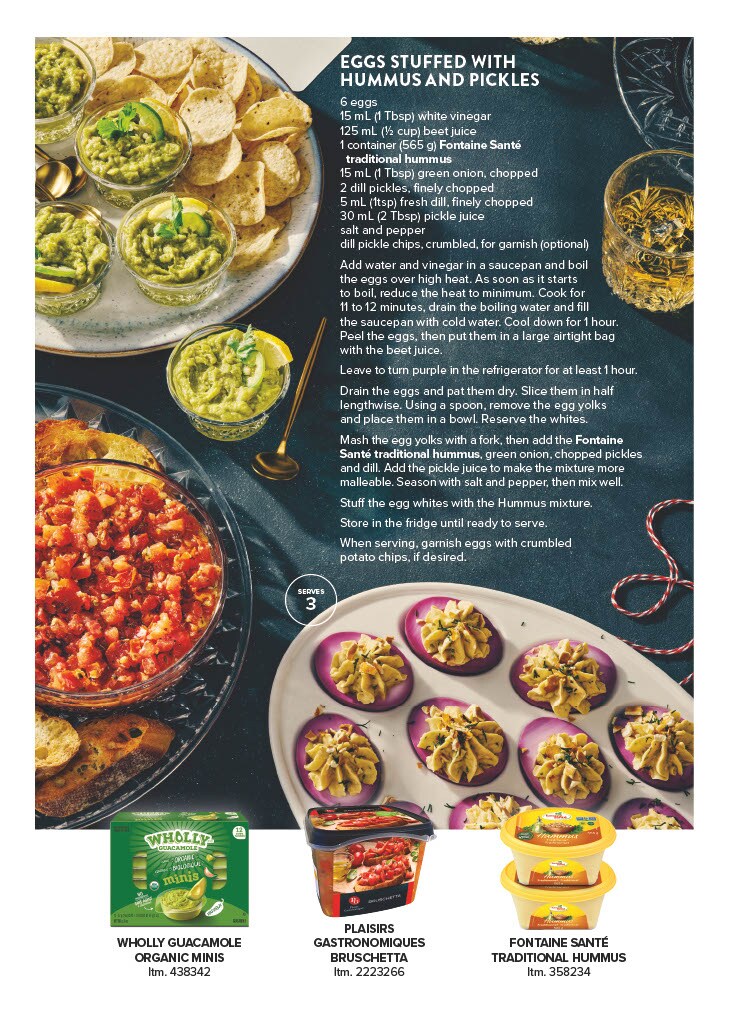 eggs stuffed with hummus and pickles recipe