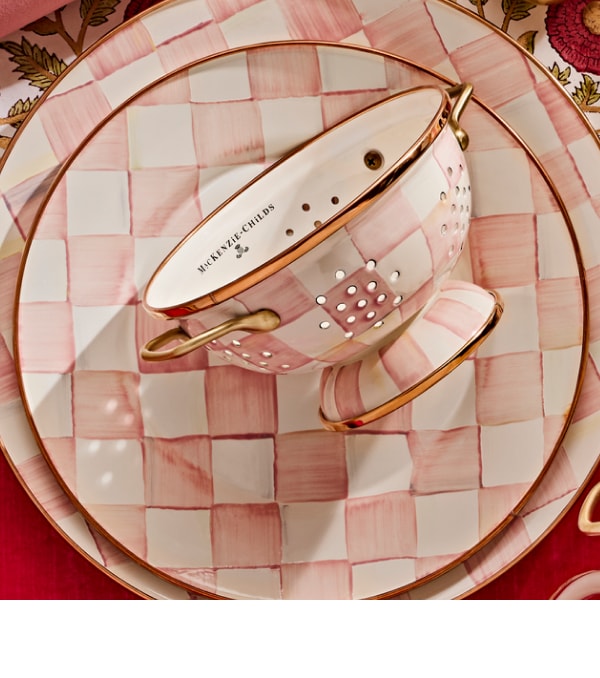 McKenzie-Childs ローズ柄　コンポート THE ROSY CHECK COLLECTION | CONTENT PAGE