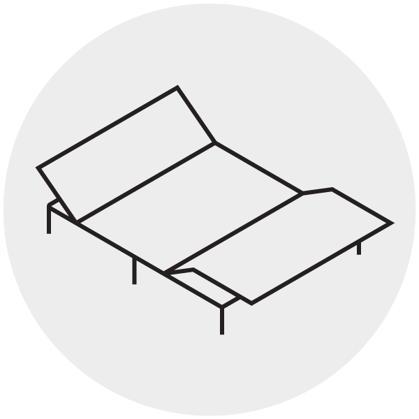 Simple line drawing of a modern three-seater sofa