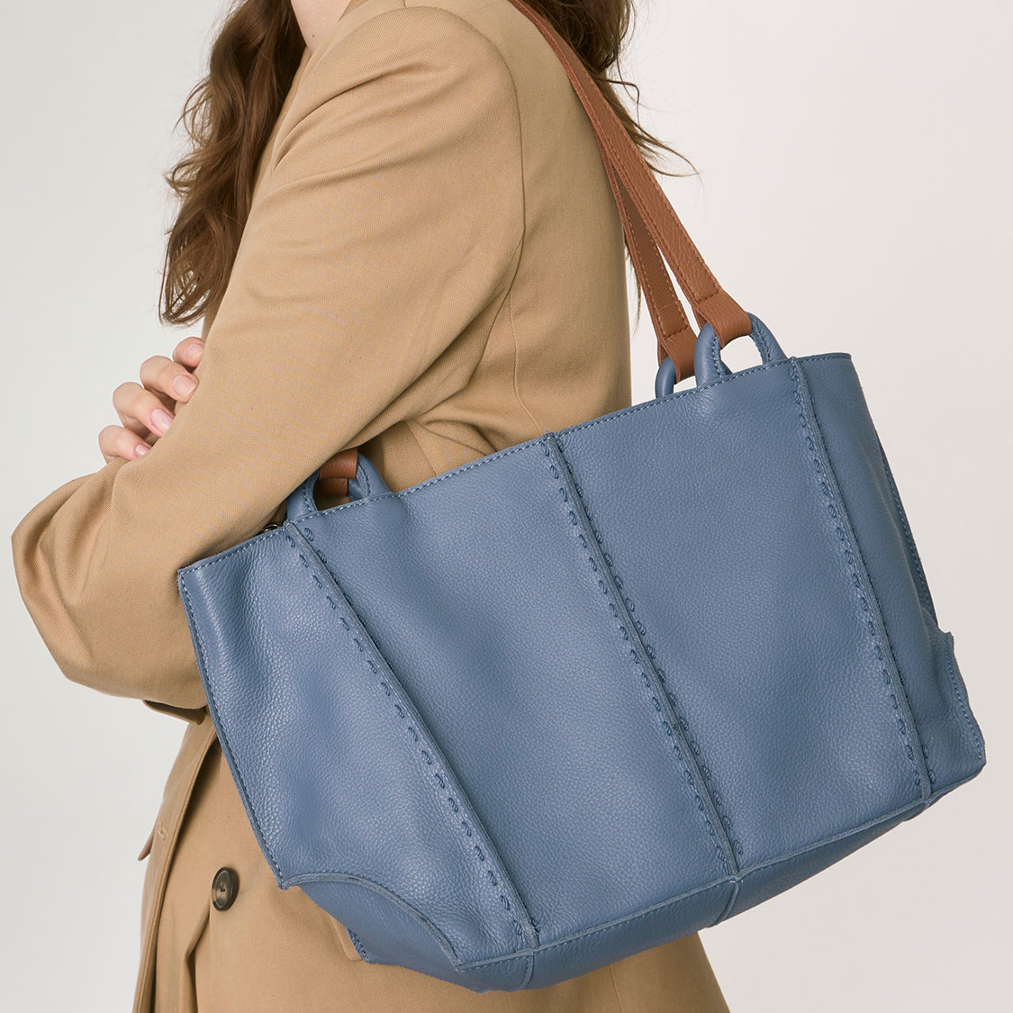 Los Feliz Satchel Bag in Buttercup Leather – The Sak