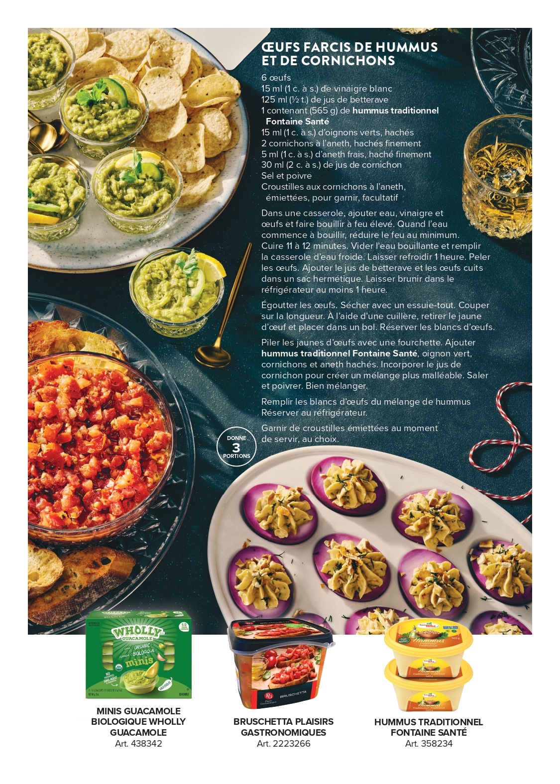 Ad - Œufs farcis de hummus et de cornichons