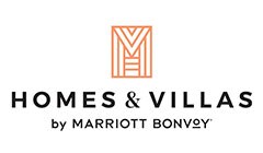 Logo of Homes & Villas by Marriott Bonvoy with stylized M icon